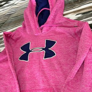 Under Armour Hot Pink Hoodie with Navy Logo